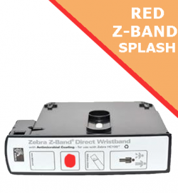 RED Zebra Z-Band Splash wristband cartridges - 25mm x 254mm (10012717-1K)