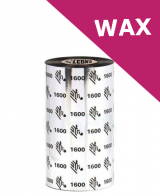 Zebra 1600 wax thermal transfer ribbons - 110mm x 450m (01600BK11045)