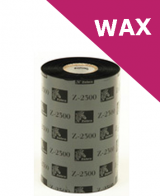 Zebra 2300 wax thermal transfer ribbons - 110mm x 900m (02300BK11090)