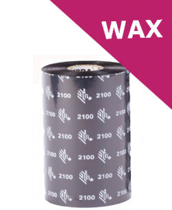 Zebra 2100 wax thermal transfer ribbons - 156mm x 450m (02100BK15645)