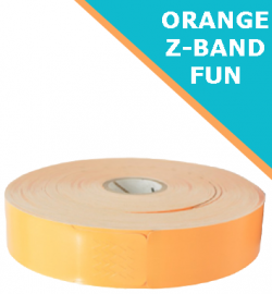 ORANGE Zebra Z-Band Fun wristbands - 25mm x 254mm (10012712-6)