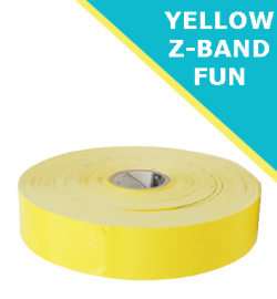 YELLOW Zebra Z-Band Fun wristbands - 25mm x 254mm (10012712-2)