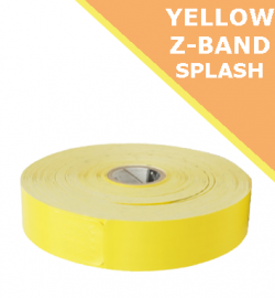 YELLOW Zebra Z-Band Splash wristbands - 25mm x 254mm (10012718-2)