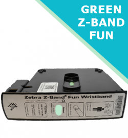 GREEN Zebra Z-Band Fun wristband cartridges - 25mm x 254mm (10012713-4K)