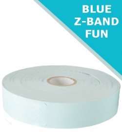 BLUE Zebra Z-Band Fun wristbands - 25mm x 254mm (10012712-3)
