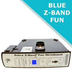 BLUE Zebra Z-Band Fun wristband cartridges - 25mm x 254mm (10012713-3K)
