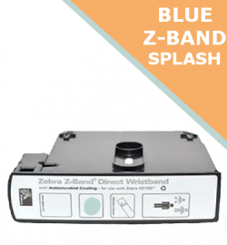 BLUE Zebra Z-Band Splash wristband cartridges - 25mm x 254mm (10012717-3K)
