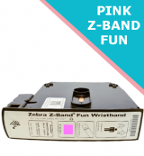 PINK Zebra Z-Band Fun wristband cartridges - 25mm x 254mm (10012713-5K)
