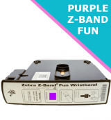 PURPLE Zebra Z-Band Fun wristband cartridges - 25mm x 254mm (10012713-7K)