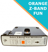ORANGE Zebra Z-Band Fun wristband cartridges - 25mm x 254mm (10012713-6K)
